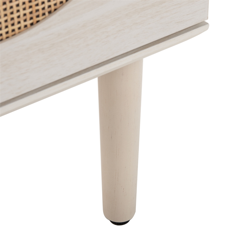 Safavieh Claude Wood 1Door 2Shelf Media Stand in White / Natural