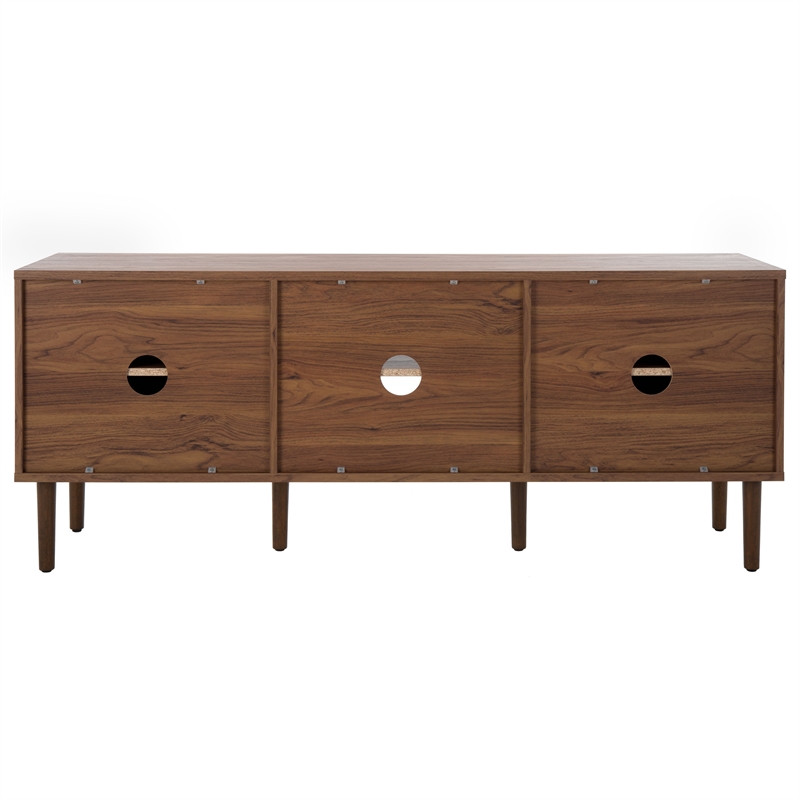 Safavieh Claude Wood 2Door 2Shelf Media Stand in Walnut / Natural