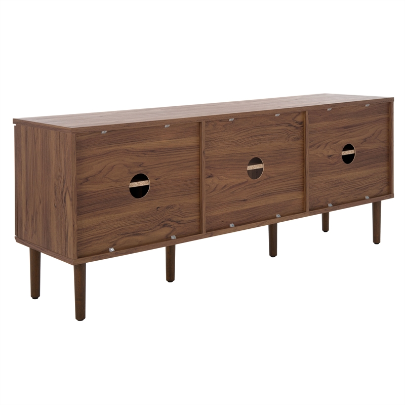 Safavieh Claude Wood 2Door 2Shelf Media Stand in Walnut / Natural