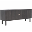 Safavieh Ophelia Wood 2Door 2Shelf Media Stand in Black / Natural
