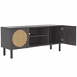Safavieh Ophelia Wood 2Door 2Shelf Media Stand in Black / Natural