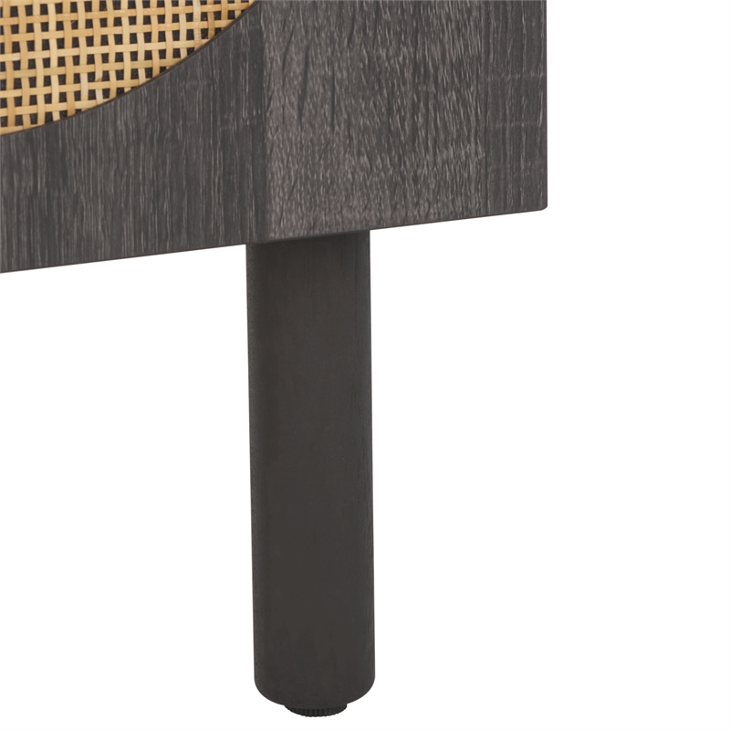 Safavieh Ophelia Wood 2Door 2Shelf Media Stand in Black / Natural