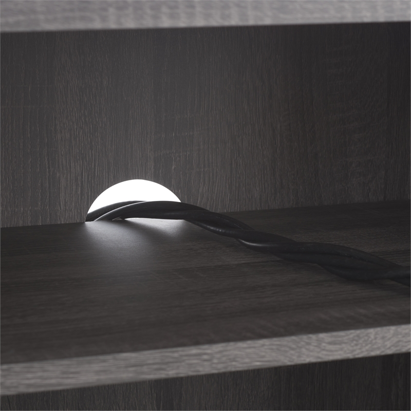 Safavieh Ophelia Wood 2Door 2Shelf Media Stand in Black / Natural