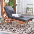 Safavieh Newport Wood Lounge Chair  in Natural / Black