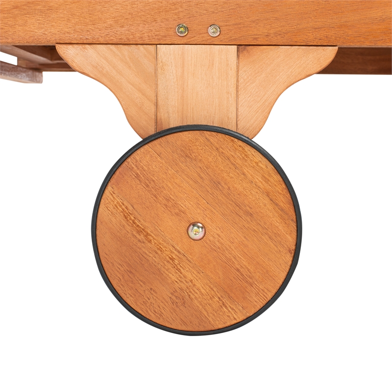 Safavieh Newport Wood Lounge Chair  in Natural / Black