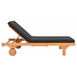 Safavieh Newport Wood Lounge Chair  in Natural / Black