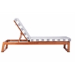 Safavieh Solano Wood Sunlounger in Natural / Gray