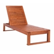 Safavieh Solano Wood Sunlounger in Natural / Gray