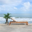 Safavieh Solano Wood Sunlounger in Natural / Gray