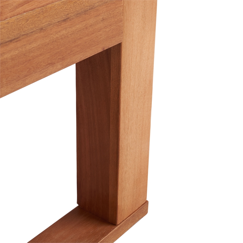 Safavieh Solano Wood Sunlounger in Natural / Green