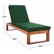 Safavieh Solano Wood Sunlounger in Natural / Green