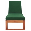 Safavieh Solano Wood Sunlounger in Natural / Green
