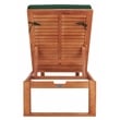 Safavieh Solano Wood Sunlounger in Natural / Green