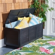 Safavieh Elina Wood Cushion Box in Black