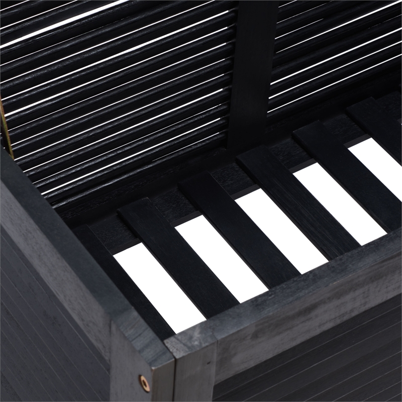 Safavieh Elina Wood Cushion Box in Black