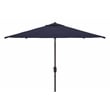 Safavieh Ortega Aluminum and Fabric 7.5Ft Sq Crank Umbrella in Navy