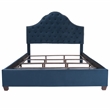 Safavieh Beckham Wood and Polyester Bed in Navy