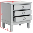 Safavieh Kira Wood and Iron Side Table in Gray