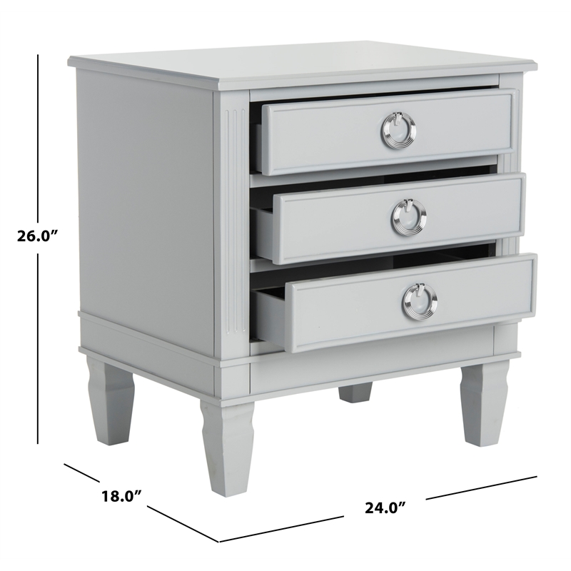 Safavieh Kira Wood and Iron Side Table in Gray