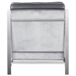 Safavieh Walden Wood and Polyester Velvet Accent Chair in Light Gray