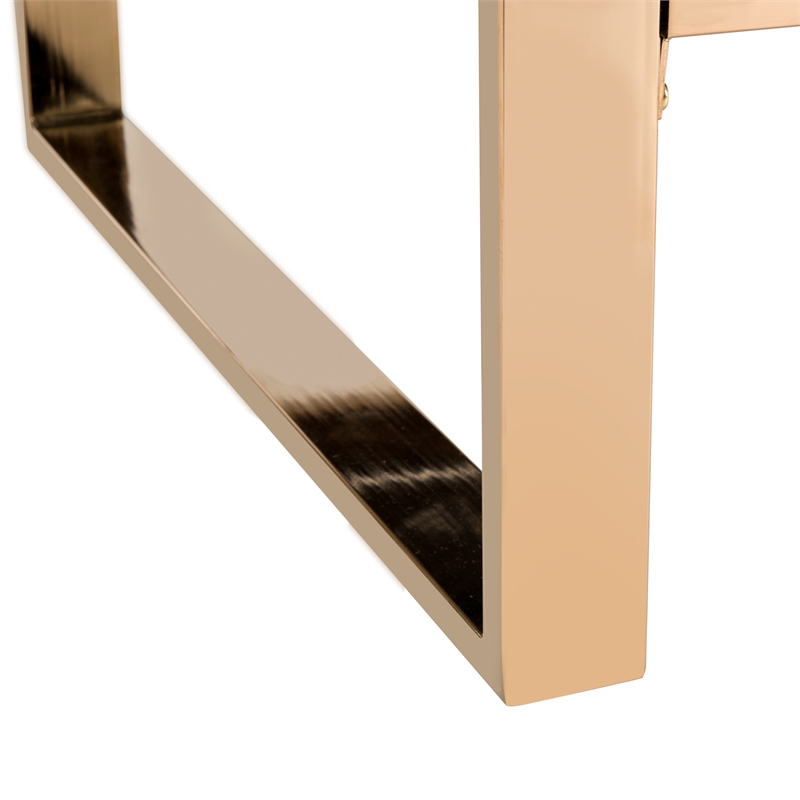 Safavieh Vasco  Brass Plated and Polyester Velvet Accent Chair in Navy