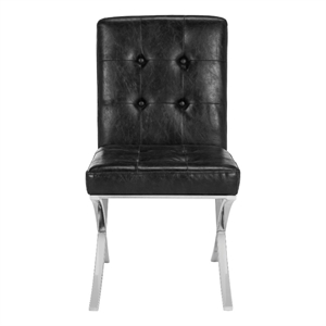 Safavieh Walsh Iron Tufted Side Chair in Black
