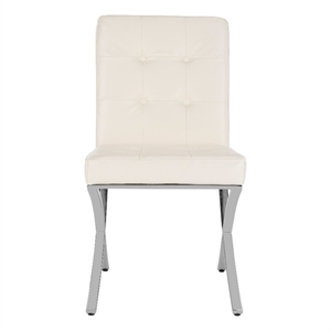 Safavieh Walsh Iron Tufted Side Chair in White