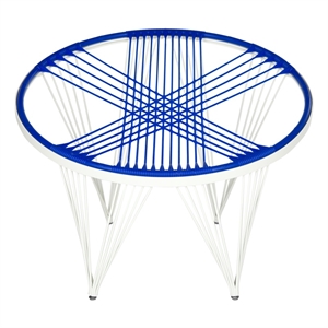 Safavieh Launchpad Iron Chair in Blue / White