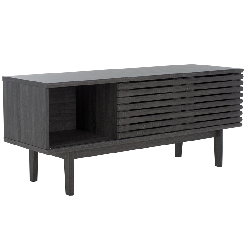 Safavieh Aricia Wood Small 2Door Media Stand in Black