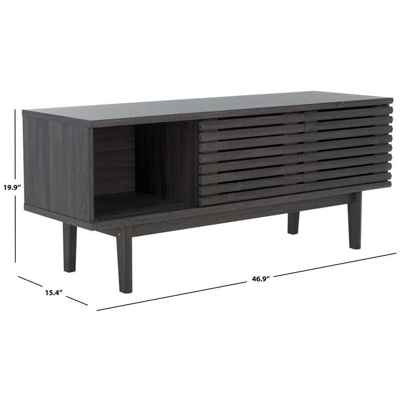 Safavieh Aricia Wood Small 2Door Media Stand in Black