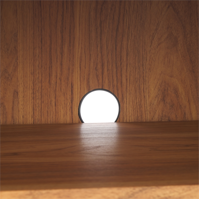 Safavieh Enid 4 Door Media Stand Wood and Metal  in Oak / Black