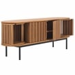 Safavieh Enid 4 Door Media Stand Wood and Metal  in Oak / Black