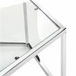 Safavieh Eliana Iron and Glass Coffee Table in Chrome