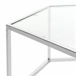 Safavieh Eliana Iron and Glass Coffee Table in Chrome