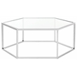 Safavieh Eliana Iron and Glass Coffee Table in Chrome