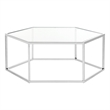 Safavieh Eliana Iron and Glass Coffee Table in Chrome
