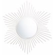 Safavieh River Sunburst Metal and Wood Mirror in Silver