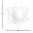 Safavieh River Sunburst Metal and Wood Mirror in Silver