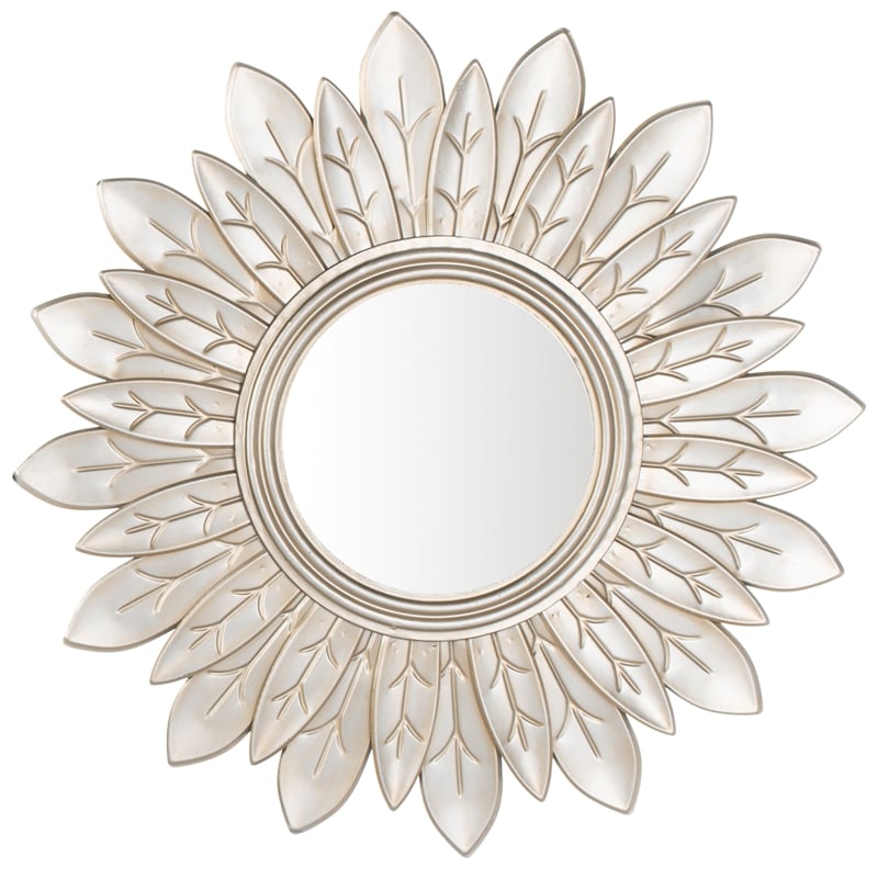 Safavieh Alba Sunburst Wood and Metal Mirror  in Vintage Bronze