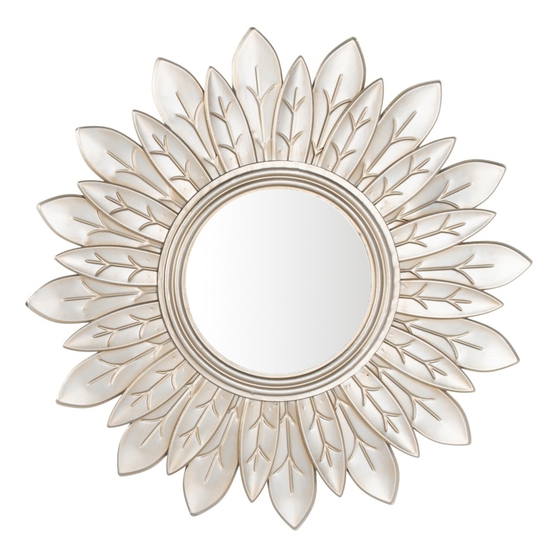 Safavieh Alba Sunburst Wood and Metal Mirror  in Vintage Bronze