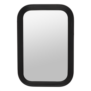 Safavieh Ahna Metal and Glass 24.5&quot Mirror  in Black