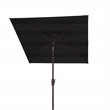 Safavieh Ortega Aluminum and Fabric  7.5Ft Sq Crank Umbrella in Black