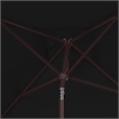 Safavieh Ortega Aluminum and Fabric  7.5Ft Sq Crank Umbrella in Black