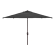 Safavieh Ortega Aluminum and Fabric  7.5Ft Sq Crank Umbrella in Black