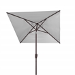 Safavieh Ortega Aluminum and Fabric 7.5Ft Sq Crank Umbrella  in White