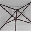 Safavieh Ortega Aluminum and Fabric 7.5Ft Sq Crank Umbrella  in White