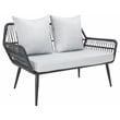 Safavieh Elsbeth Wood and Metal 4Pc Living Set  in Black / Gray