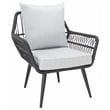 Safavieh Elsbeth Wood and Metal 4Pc Living Set  in Black / Gray