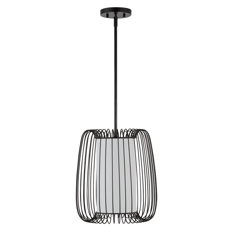 Safavieh Yumi Iron and Fabric 12.5 Inch Pendant in Bronze