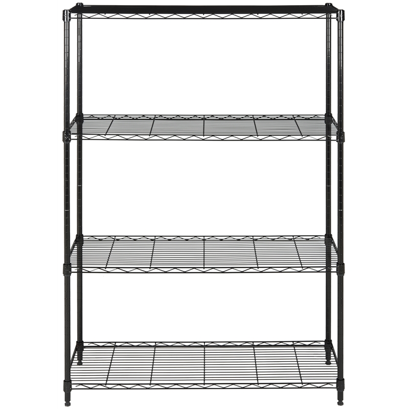 Safavieh Delta Steel and Plastic 4 Tier Shelve in Black